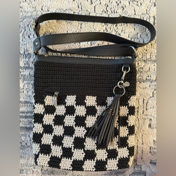 THE SAK Lucia Crochet Crossbody Checker Print - Picture 2 of 3